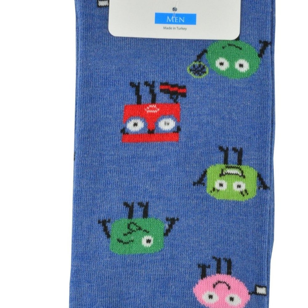 Game Design Colorful Smooth Toe Men Crew Socks